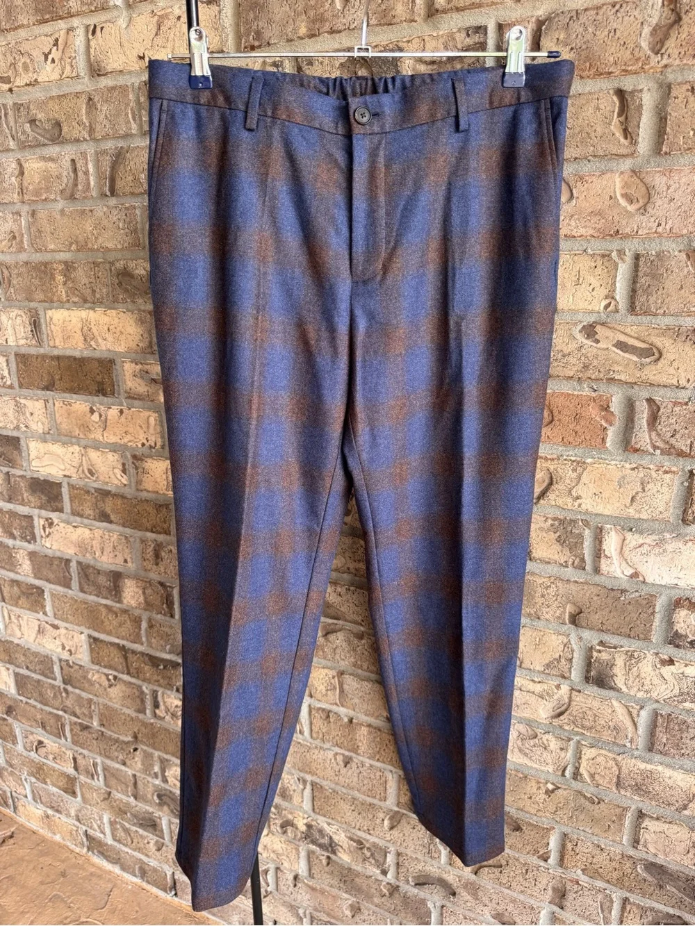 Jim Thompson Men’s Lightweight Lambswool Plaid Suit Blazer 40 Pants 34